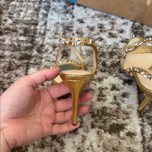 Jessica Simpson Gold Rhinestone Heels - Picture 5 of 11